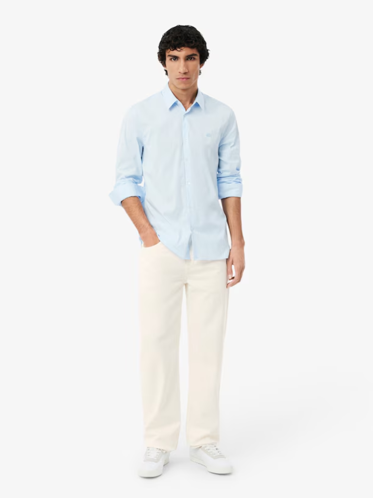 LACOSTE 5 Pocket Straight Cut Jeans White