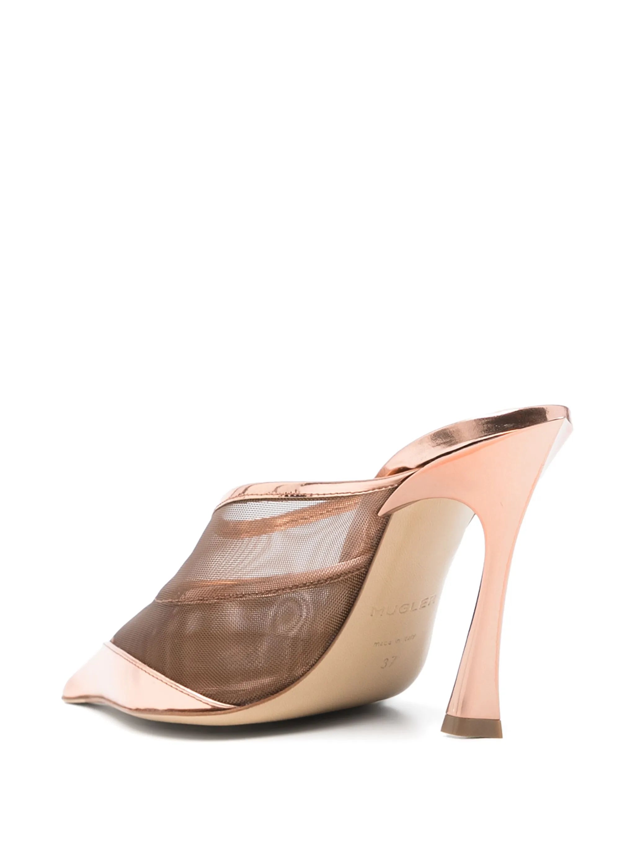 MUGLER WOMEN 95mm Fang Mules Light Pink