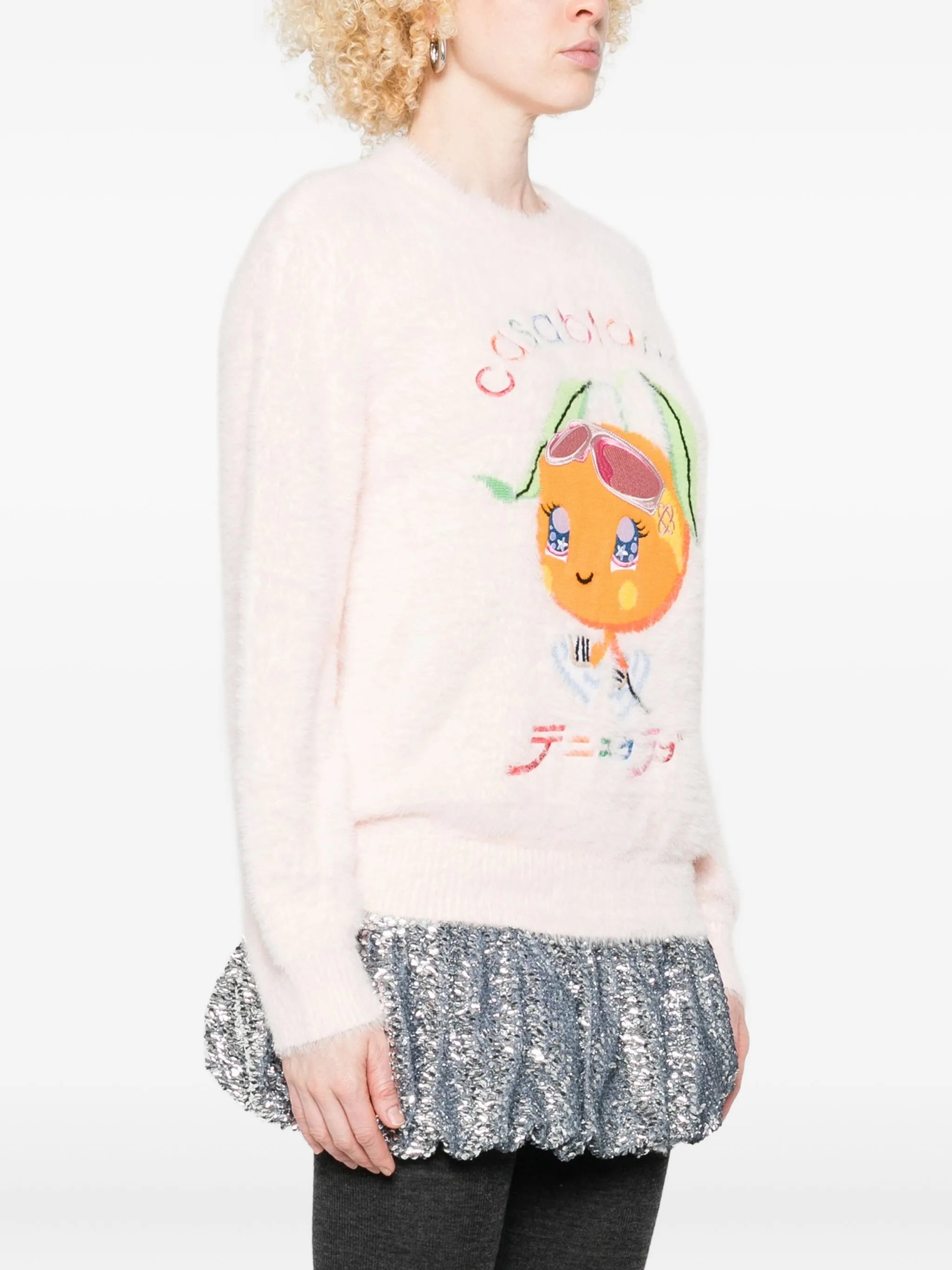 CASABLANCA WOMEN Kawaii Orange Sweatshirt Pink