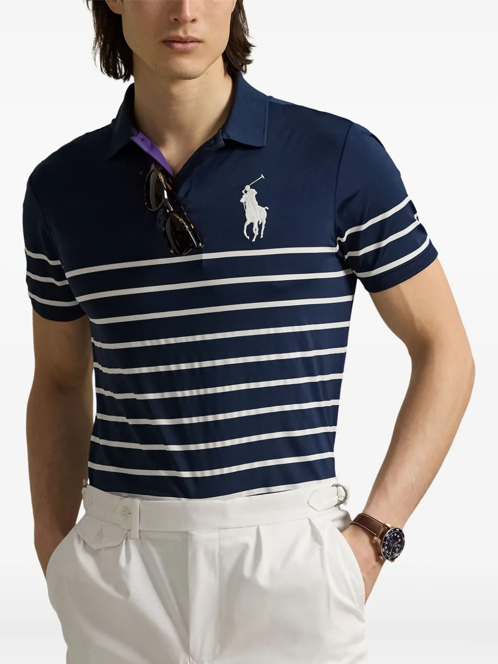 RALPH LAUREN Wimbledon Ballperson Polo Shirt Navy/White