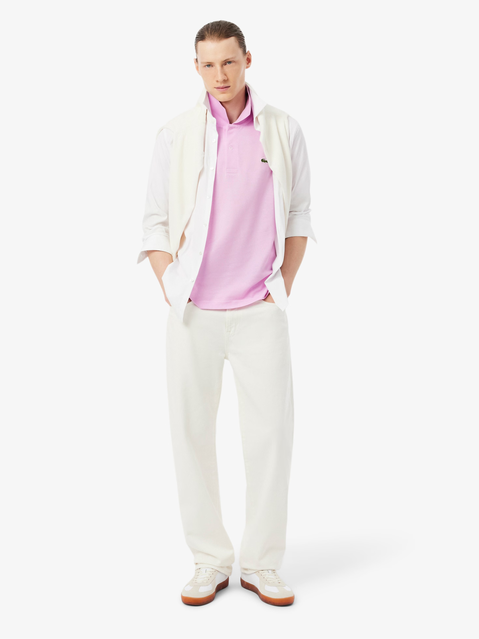 LACOSTE Classic Fit L.12.12 Original Polo Shirt Pink