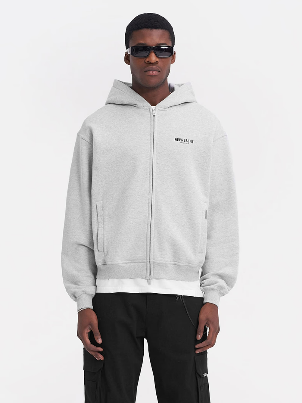 REPRESENT Owners Club Zip Hoodie Ash Grey