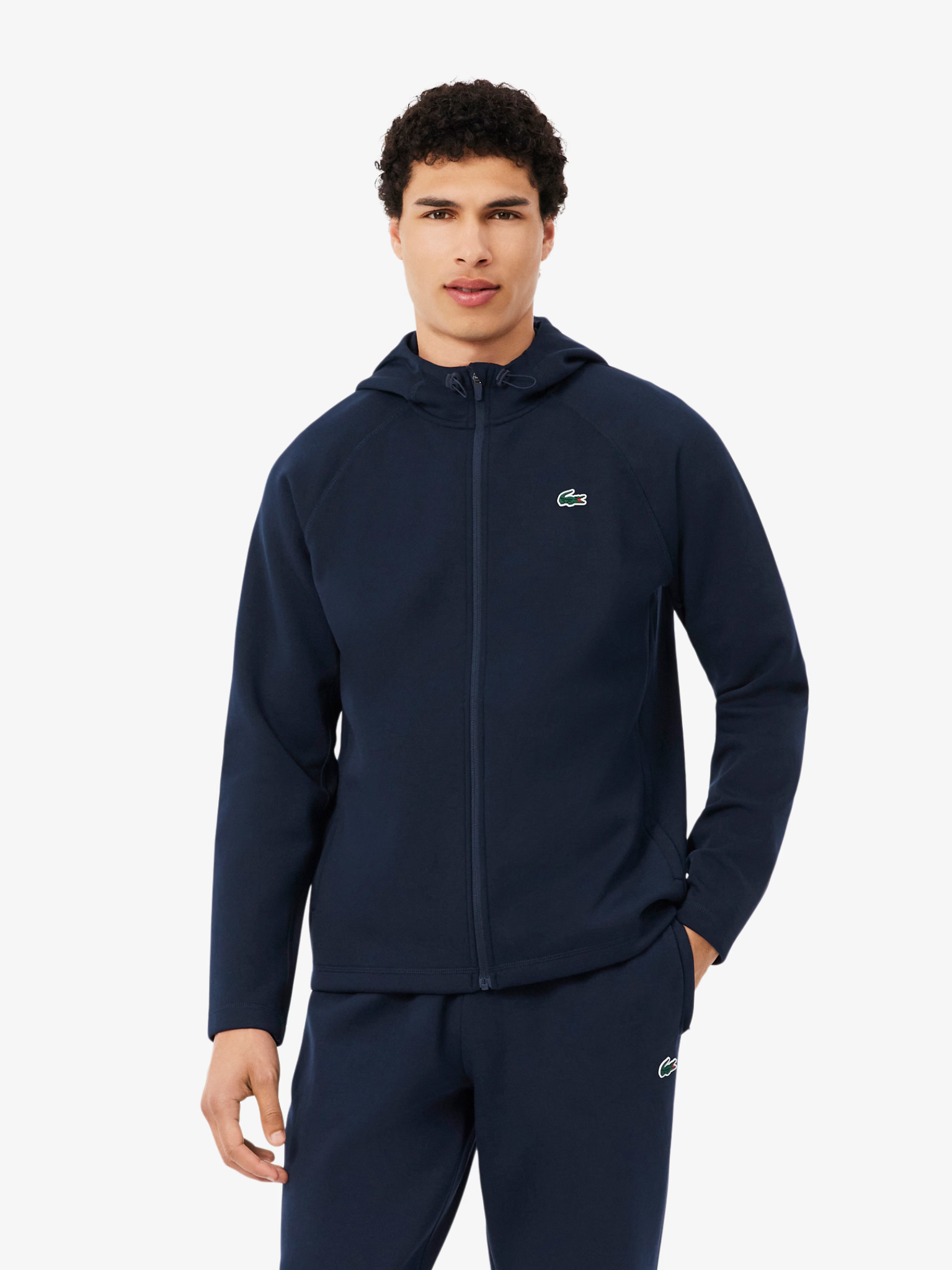 LACOSTE Sport Stretch Zipped Hoodie Midnight Blue