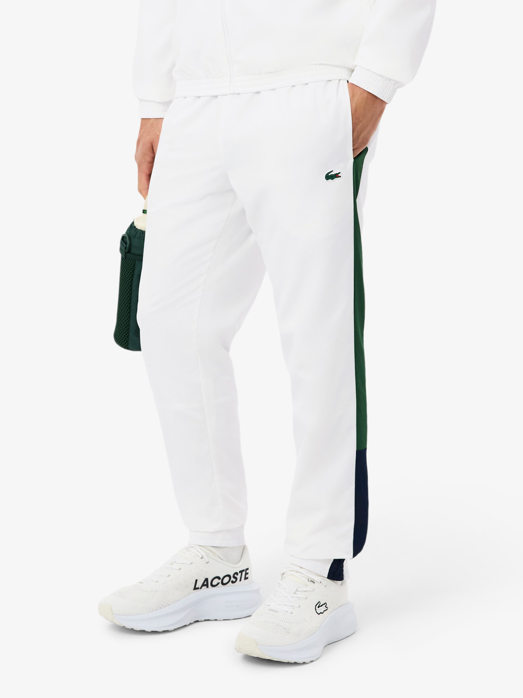 LACOSTE Sport Colour-Block Tracksuit White/Green