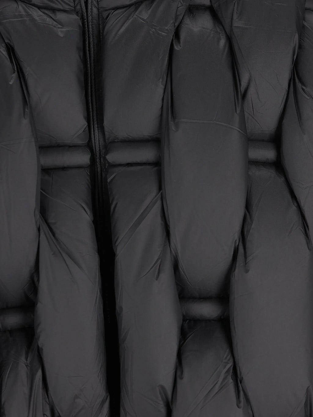 RAXXY 3D Down-Filled Woven Puffer Hooded Quilted Jacket Black