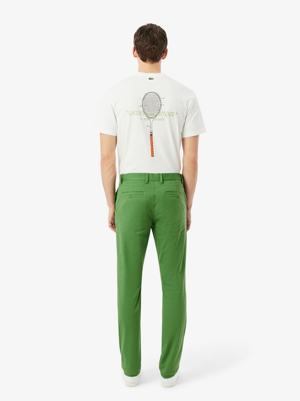 LACOSTE Slim Fit Stretch Twill Chino Pants Lime Green