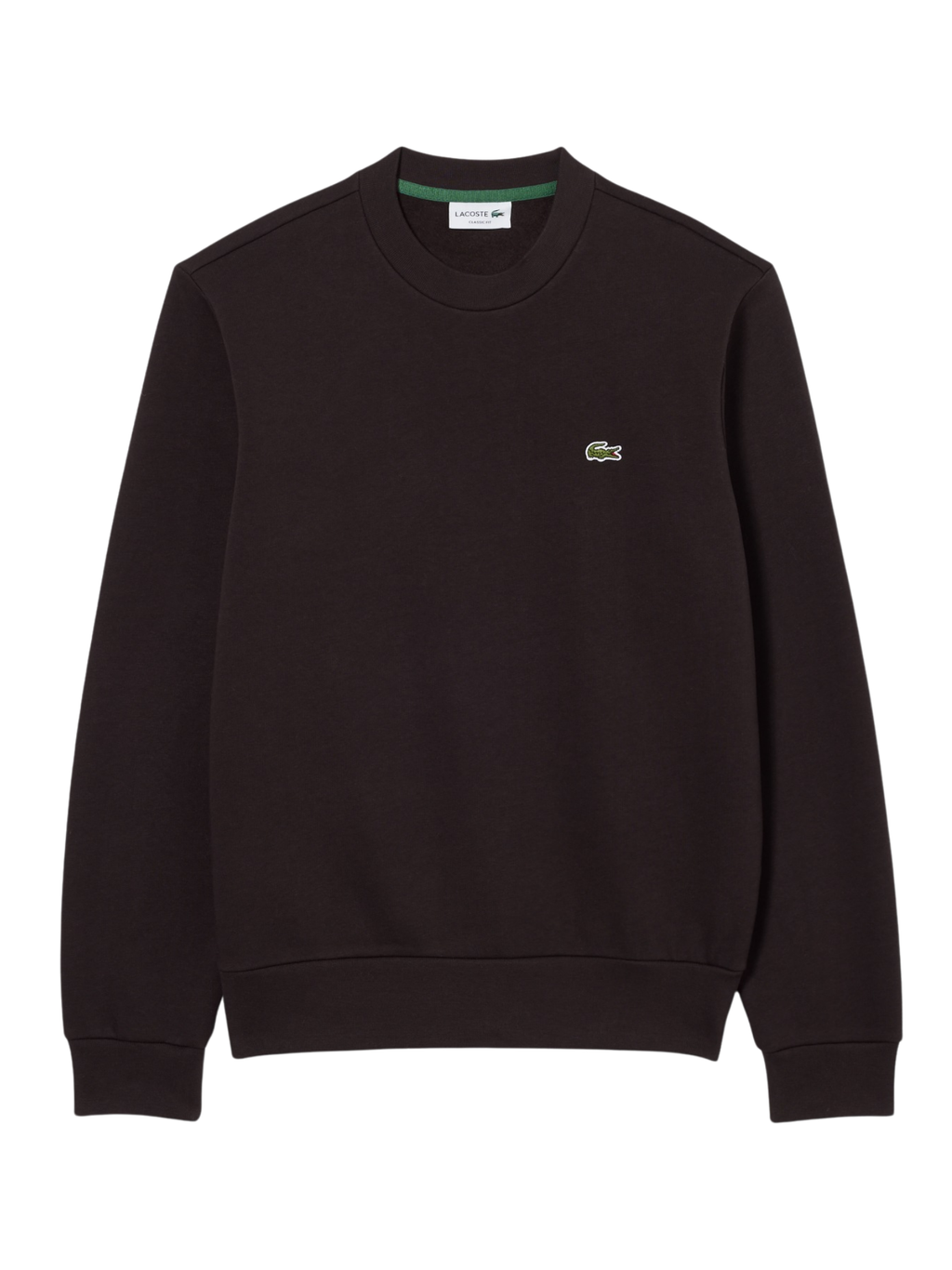 LACOSTE Fleece Crew Neck Sweatshirt Brown