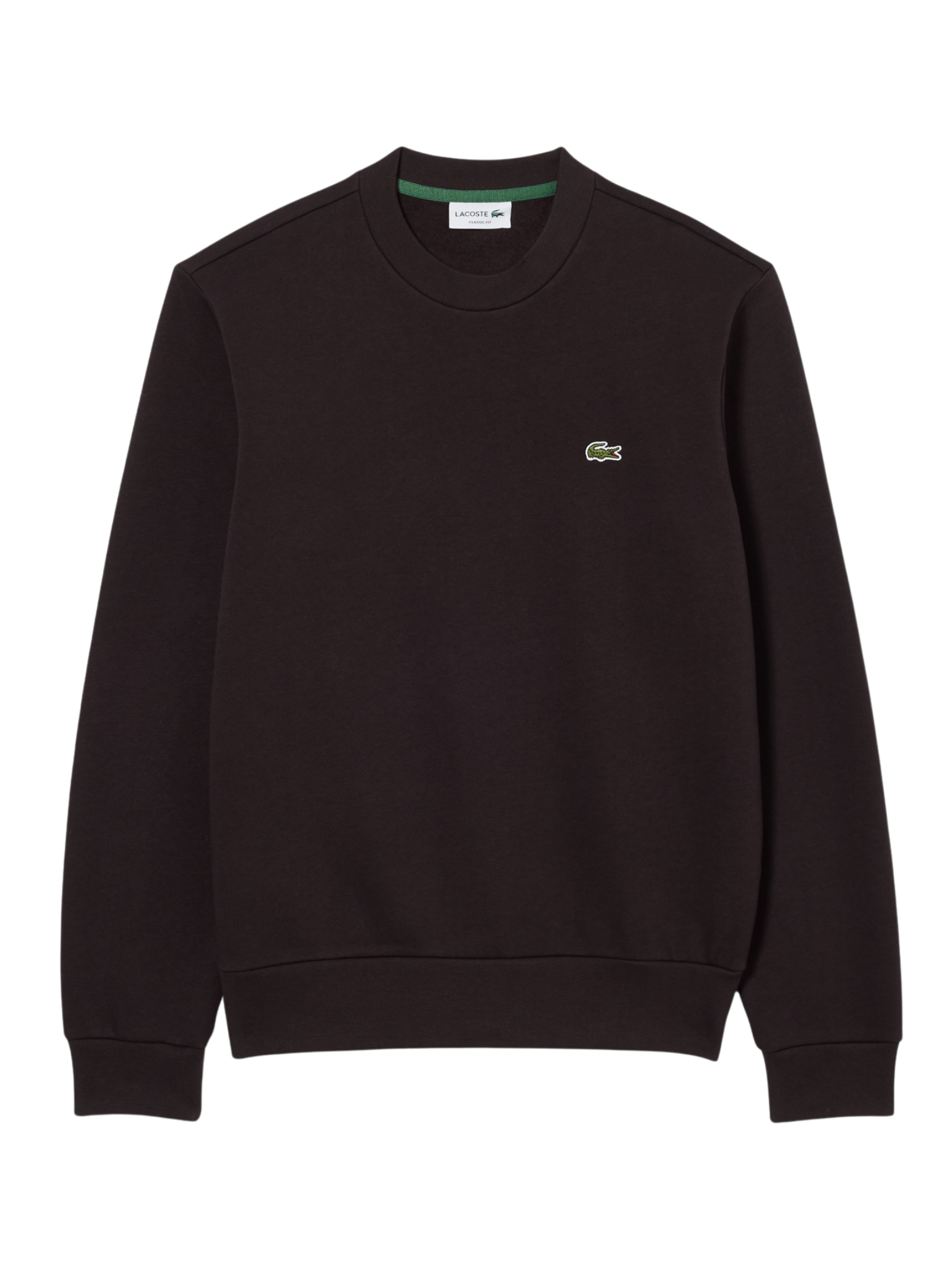 LACOSTE Fleece Crew Neck Sweatshirt Brown
