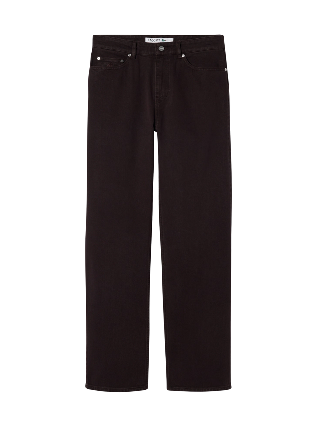 LACOSTE 5 Pocket Straight Cut Denim Jeans Brown