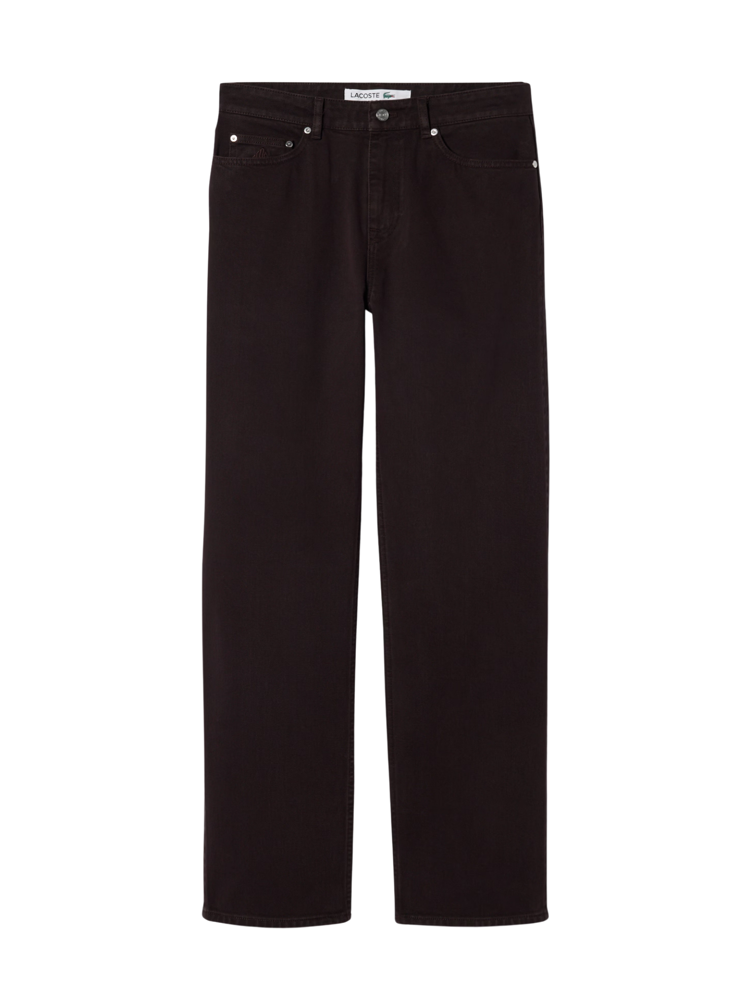 LACOSTE 5 Pocket Straight Cut Denim Jeans Brown