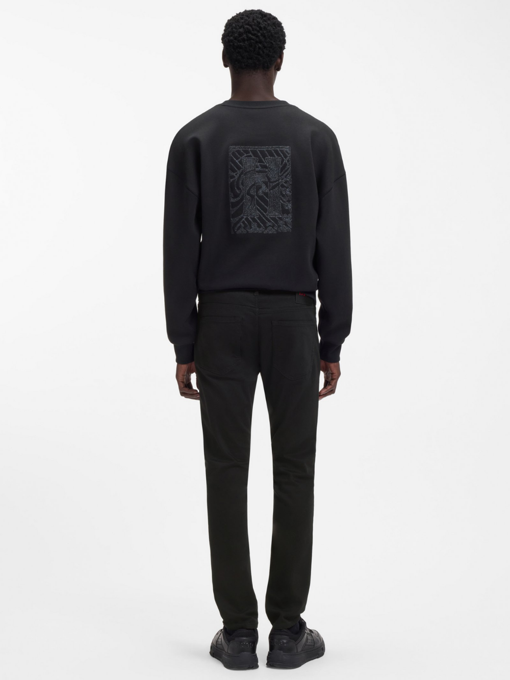 HUGO 734 Extra-Slim-Fit Jeans In Satin-Touch Denim Black