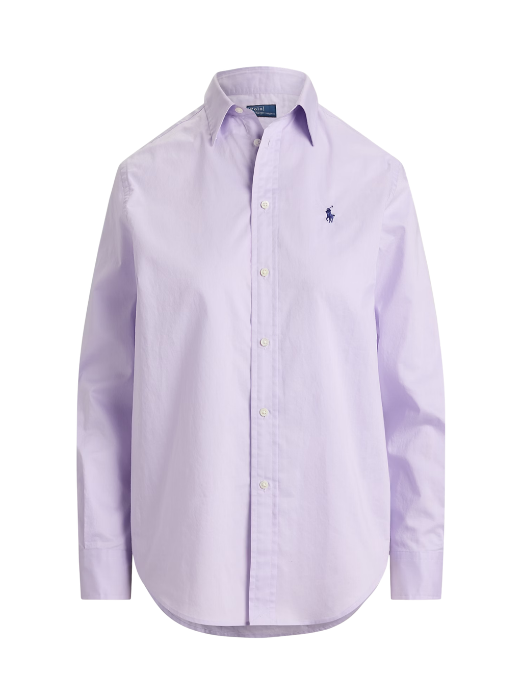 RALPH LAUREN WOMEN Classic Fit Cotton Twill Shirt Cruise Lavender