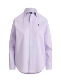 RALPH LAUREN WOMEN Classic Fit Cotton Twill Shirt Cruise Lavender