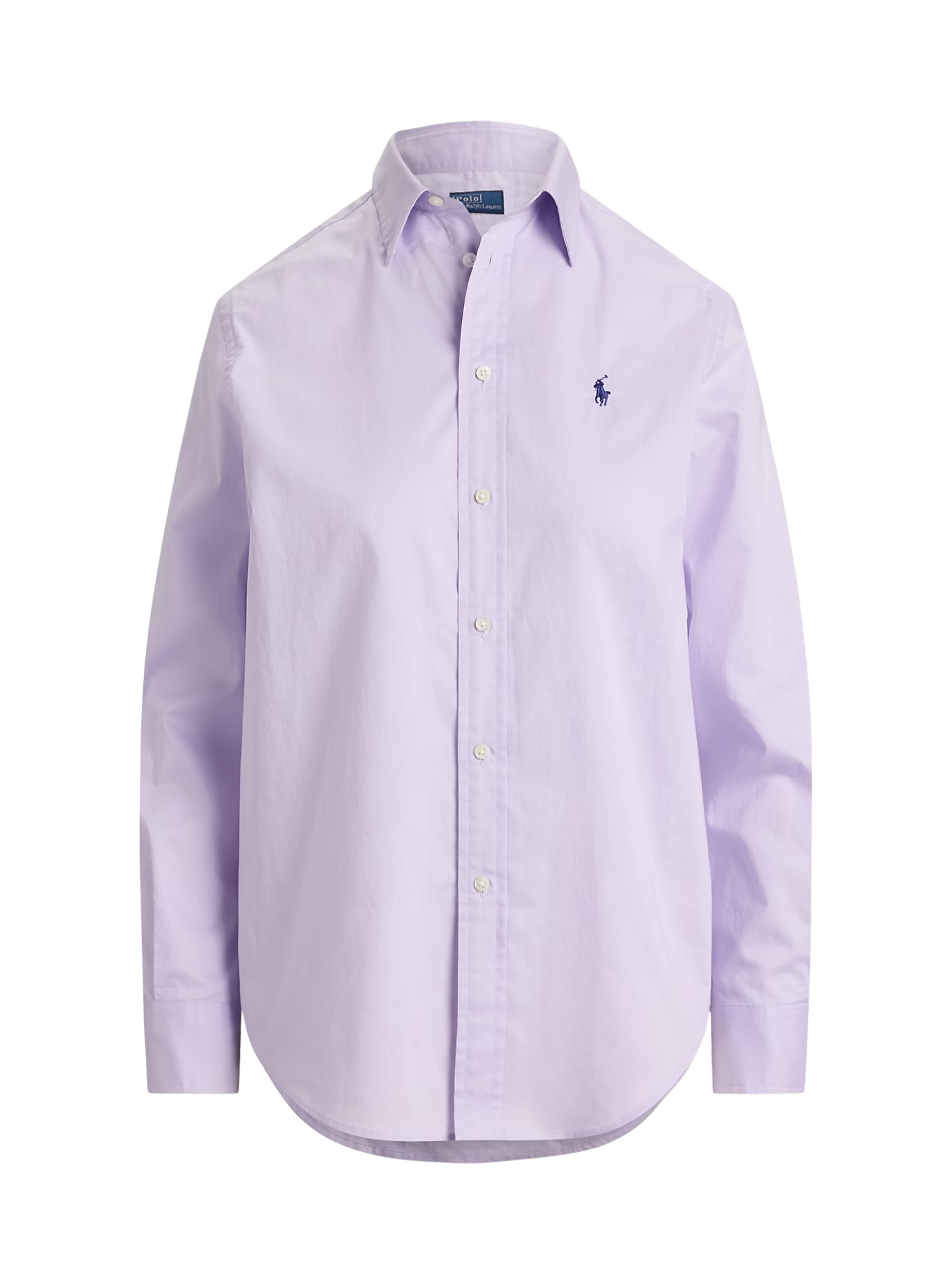 RALPH LAUREN WOMEN Classic Fit Cotton Twill Shirt Cruise Lavender