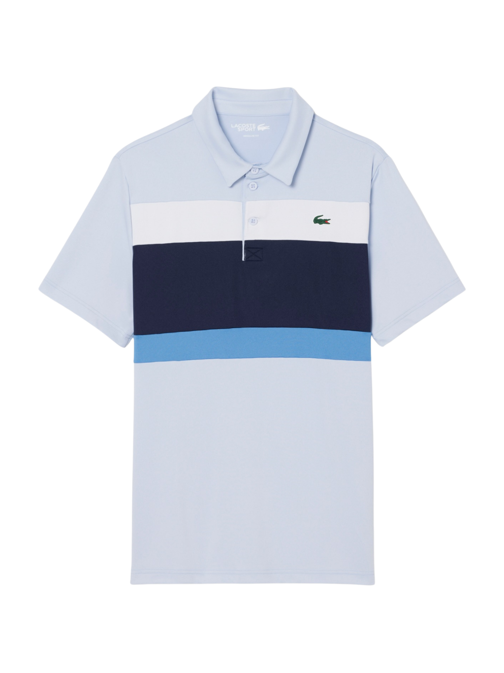 LACOSTE Ultra Dry Stretch Colour-Block Golf Polo Shirt Blue