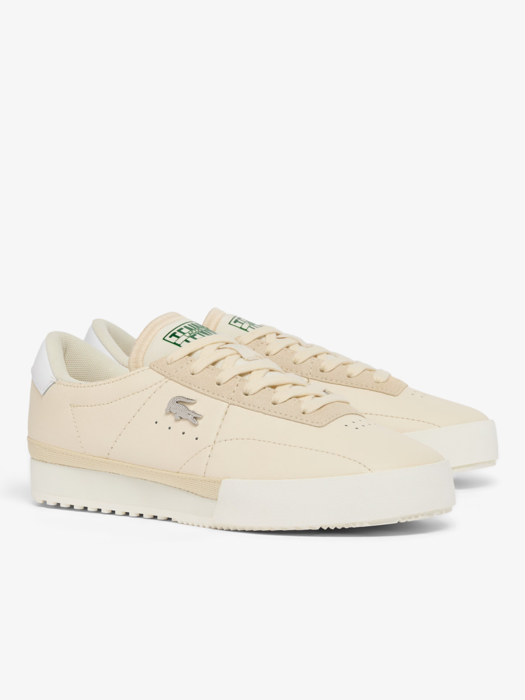 LACOSTE WOMEN Aura Leather Sneakers Off-White/White
