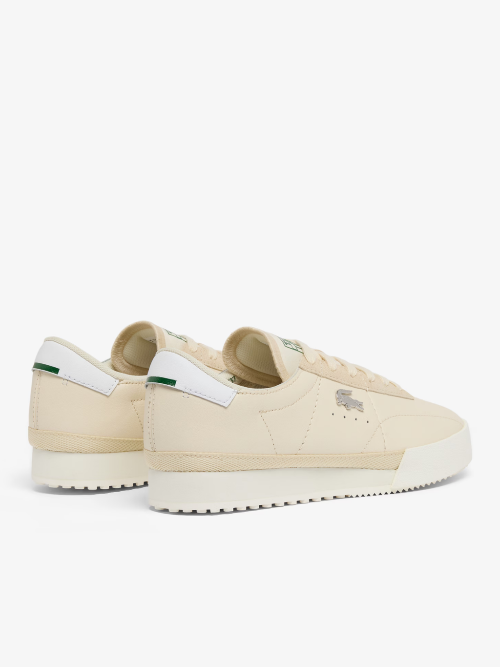LACOSTE WOMEN Aura Leather Sneakers Off-White/White