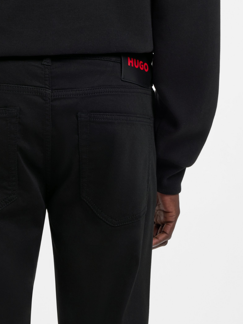 HUGO 734 Extra-Slim-Fit Jeans In Satin-Touch Denim Black