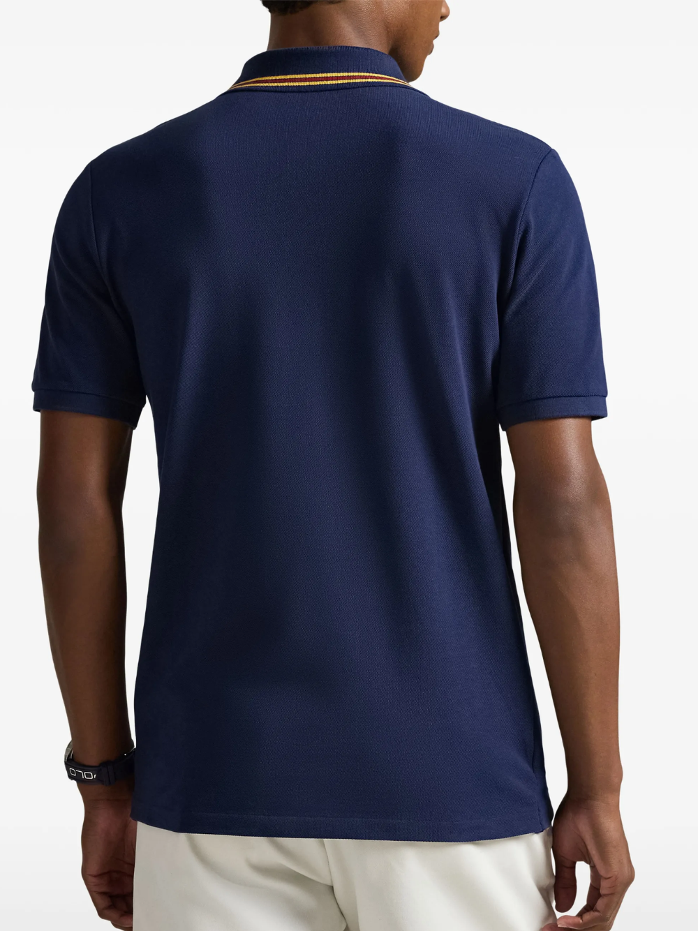 RALPH LAUREN Classic Fit Crest Mesh Polo Shirt Newport Navy