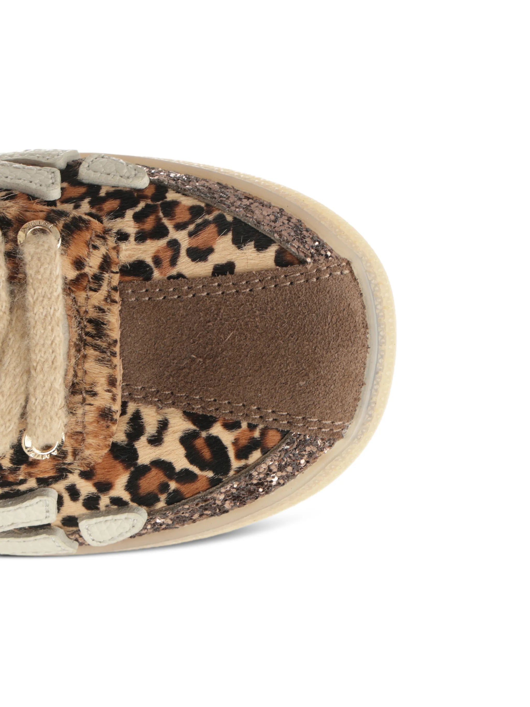 AMIRI WOMEN Leopard Pacific Bones Low-Top Sneakers Brown