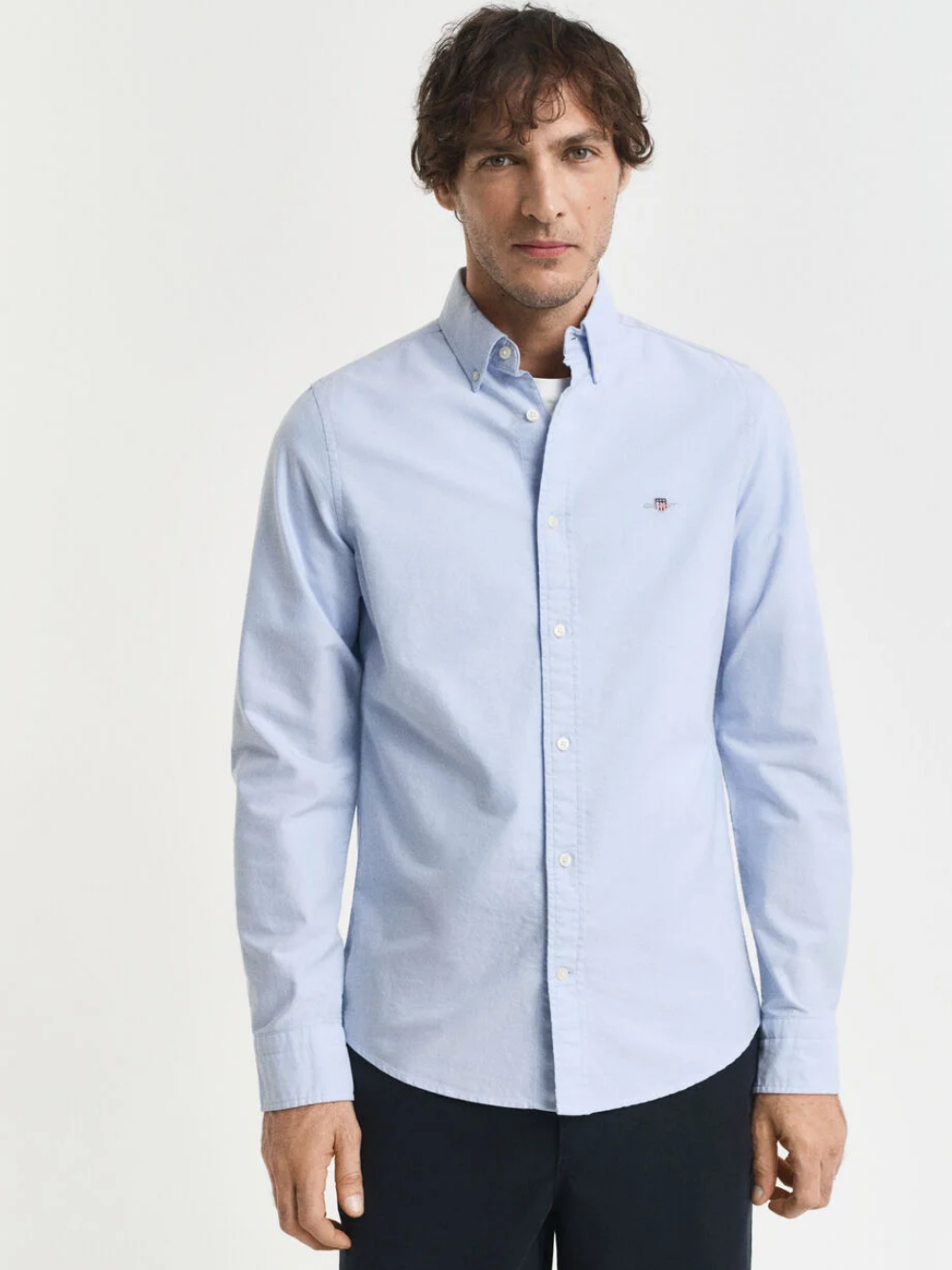 GANT Slim Fit Classic Oxford Shirt Light Blue