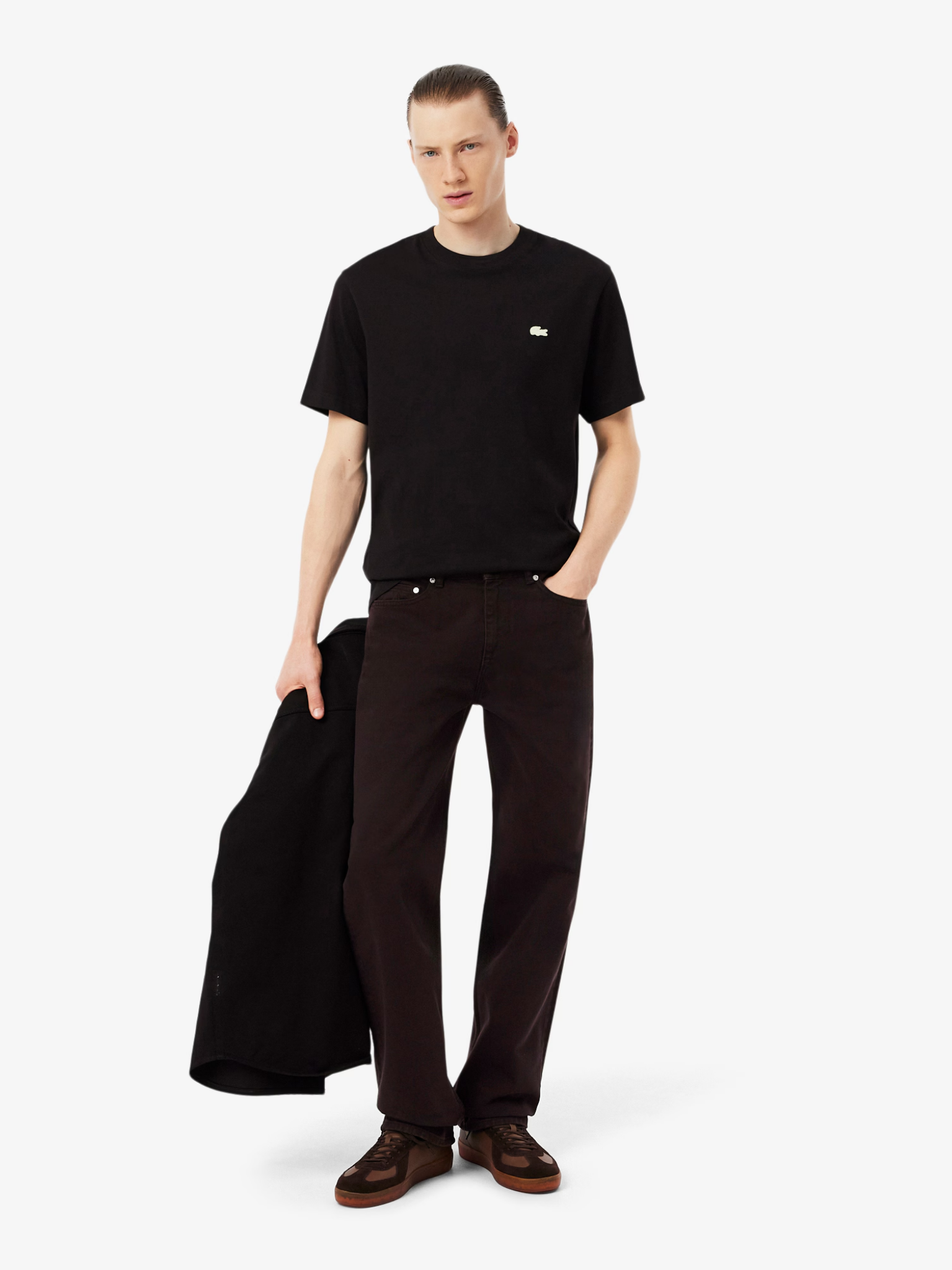 LACOSTE 5 Pocket Straight Cut Denim Jeans Brown