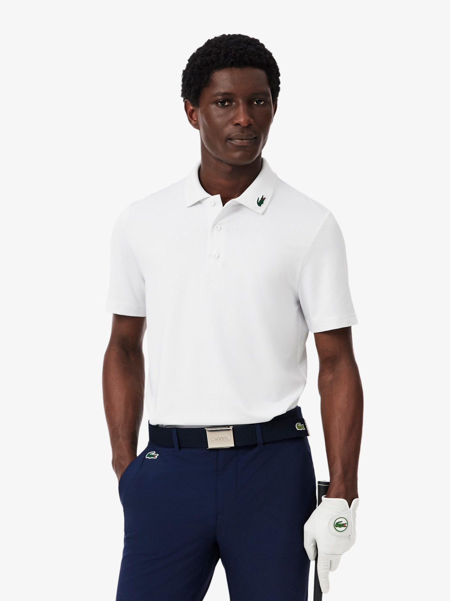 LACOSTE Ultra Dry Stretch Golf Polo Shirt White