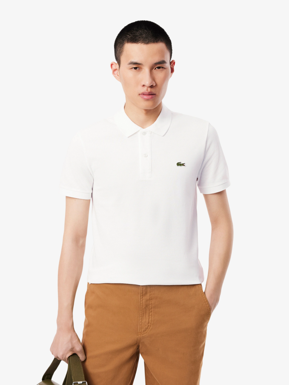 LACOSTE Slim Fit L.12.12 Piqué Polo Shirt White