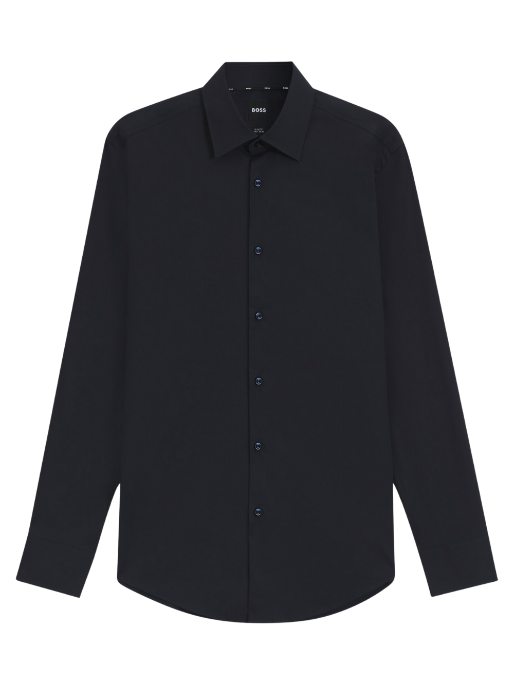 BOSS Slim-Fit Shirt In Easy-Iron Stretch-Cotton Poplin Dark Blue