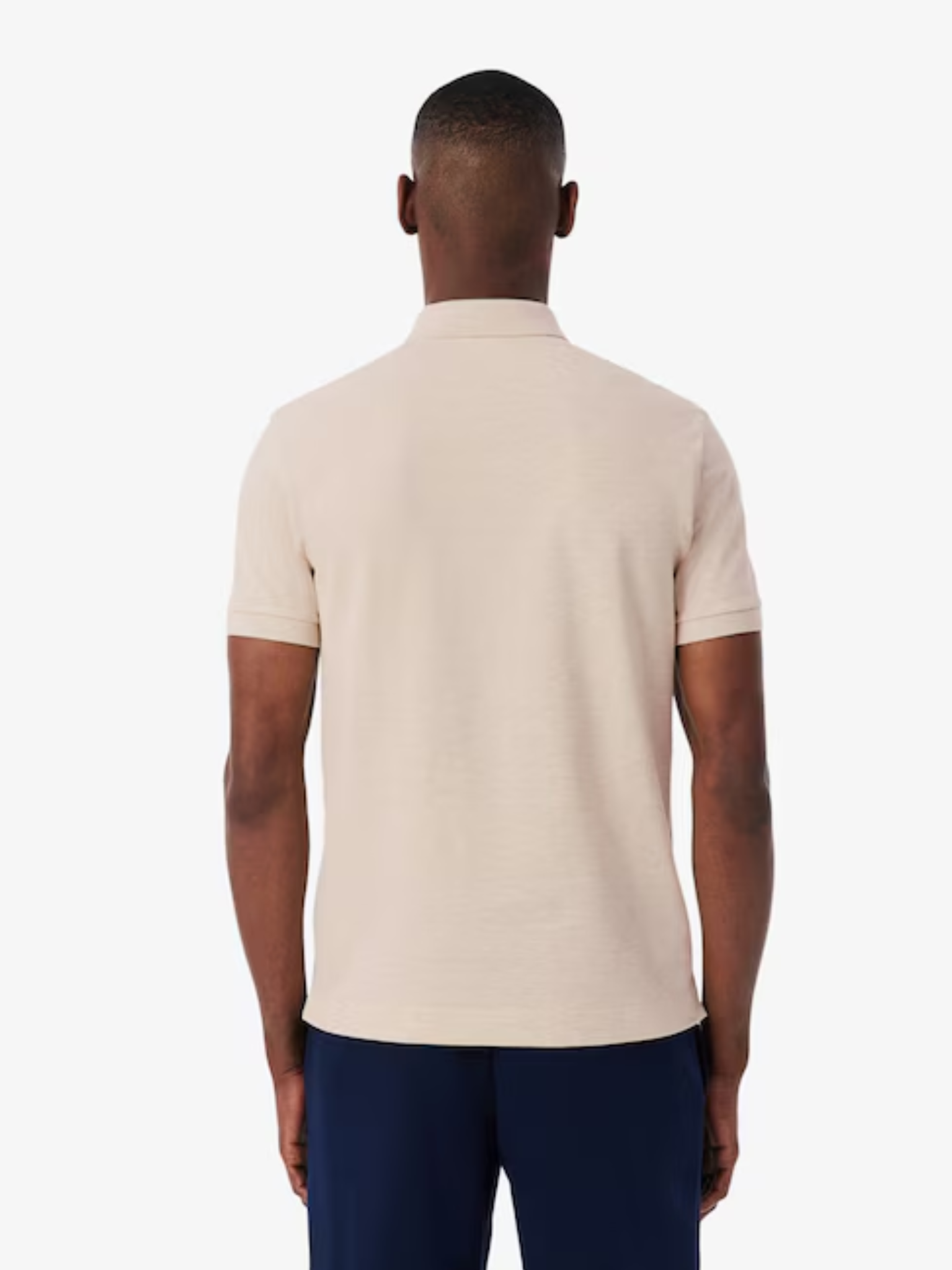 LACOSTE Regular Fit Paris Stretch Piqué Polo Shirt Heathered Grey Beige