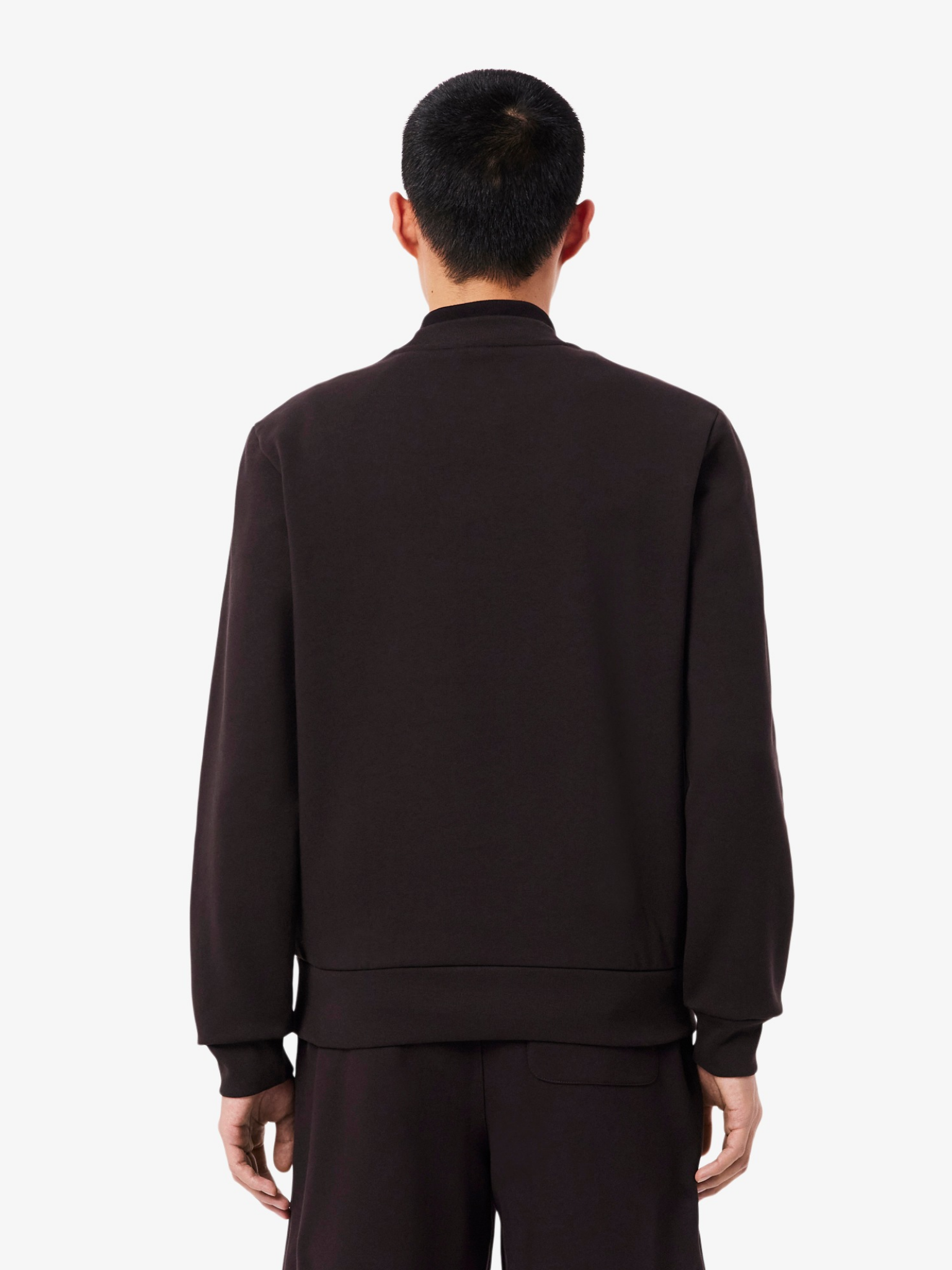 LACOSTE Fleece Crew Neck Sweatshirt Brown