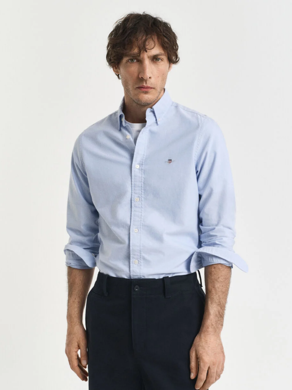 GANT Slim Fit Classic Oxford Shirt Light Blue