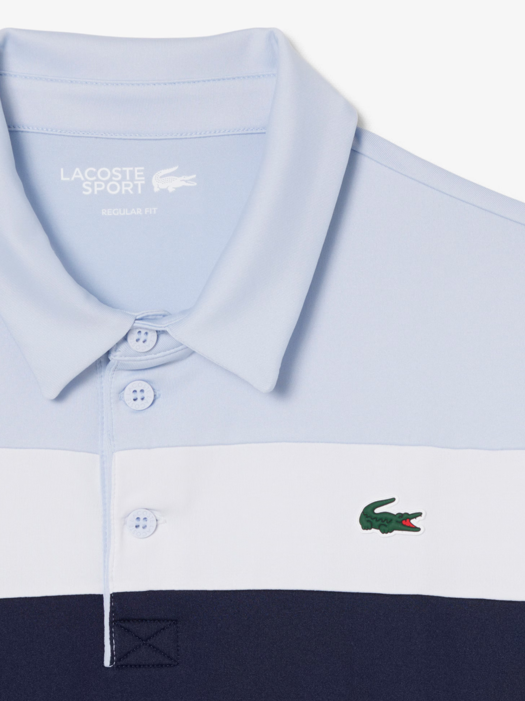 LACOSTE Ultra Dry Stretch Colour-Block Golf Polo Shirt Blue