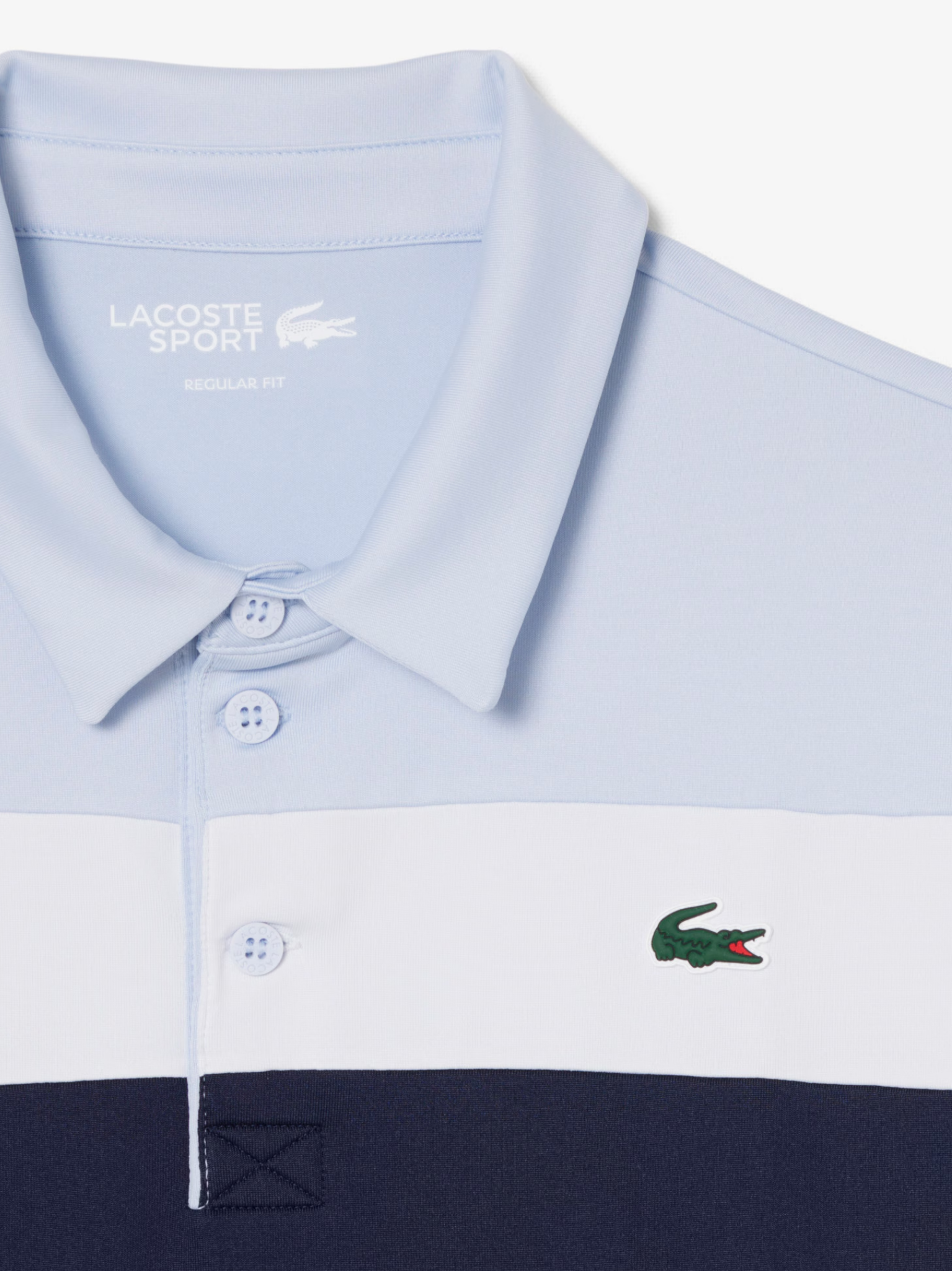 LACOSTE Ultra Dry Stretch Colour-Block Golf Polo Shirt Blue