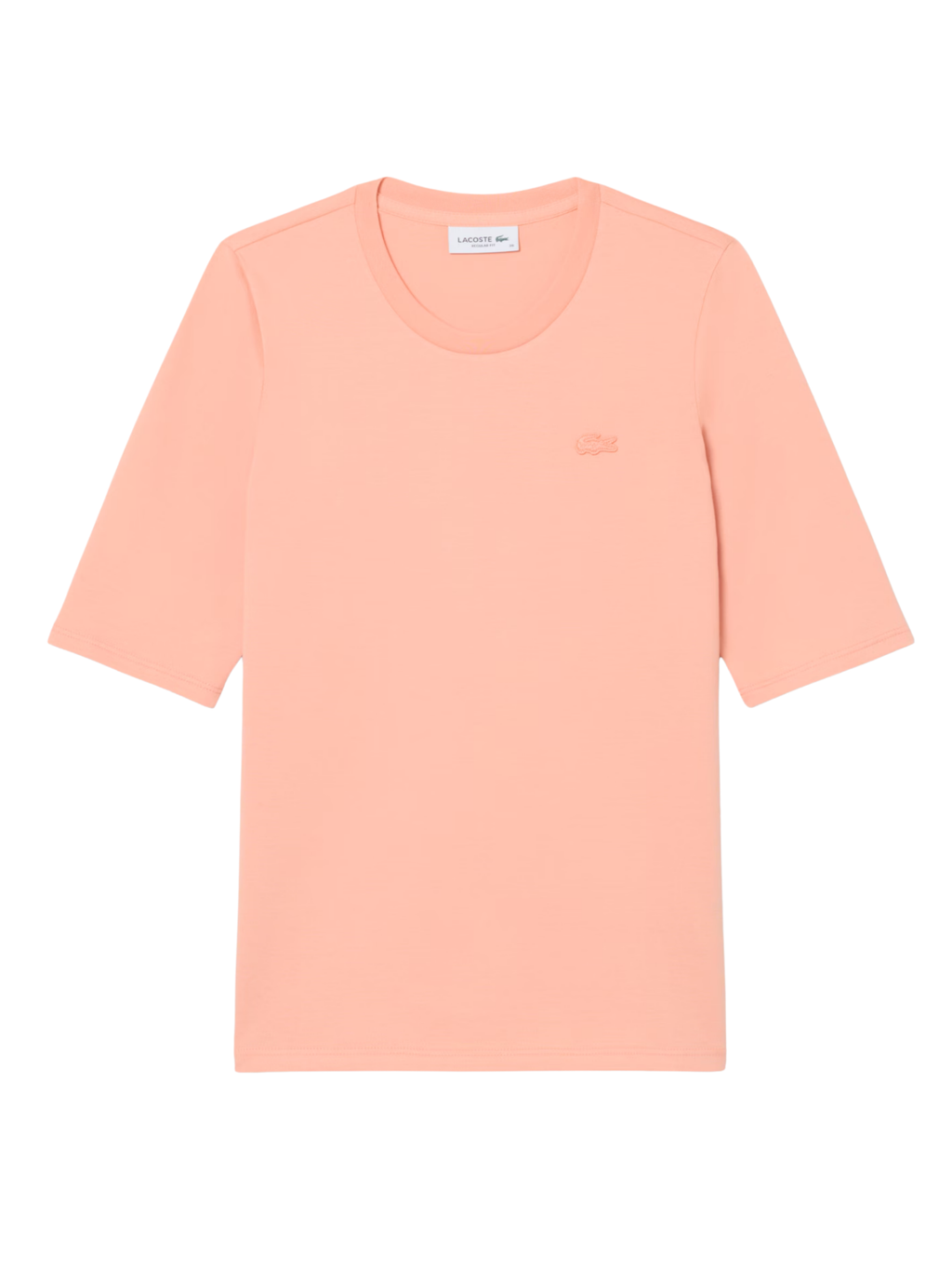 LACOSTE WOMEN Soft Cotton Three Quarter Sleeve T-shirt Coral Pink