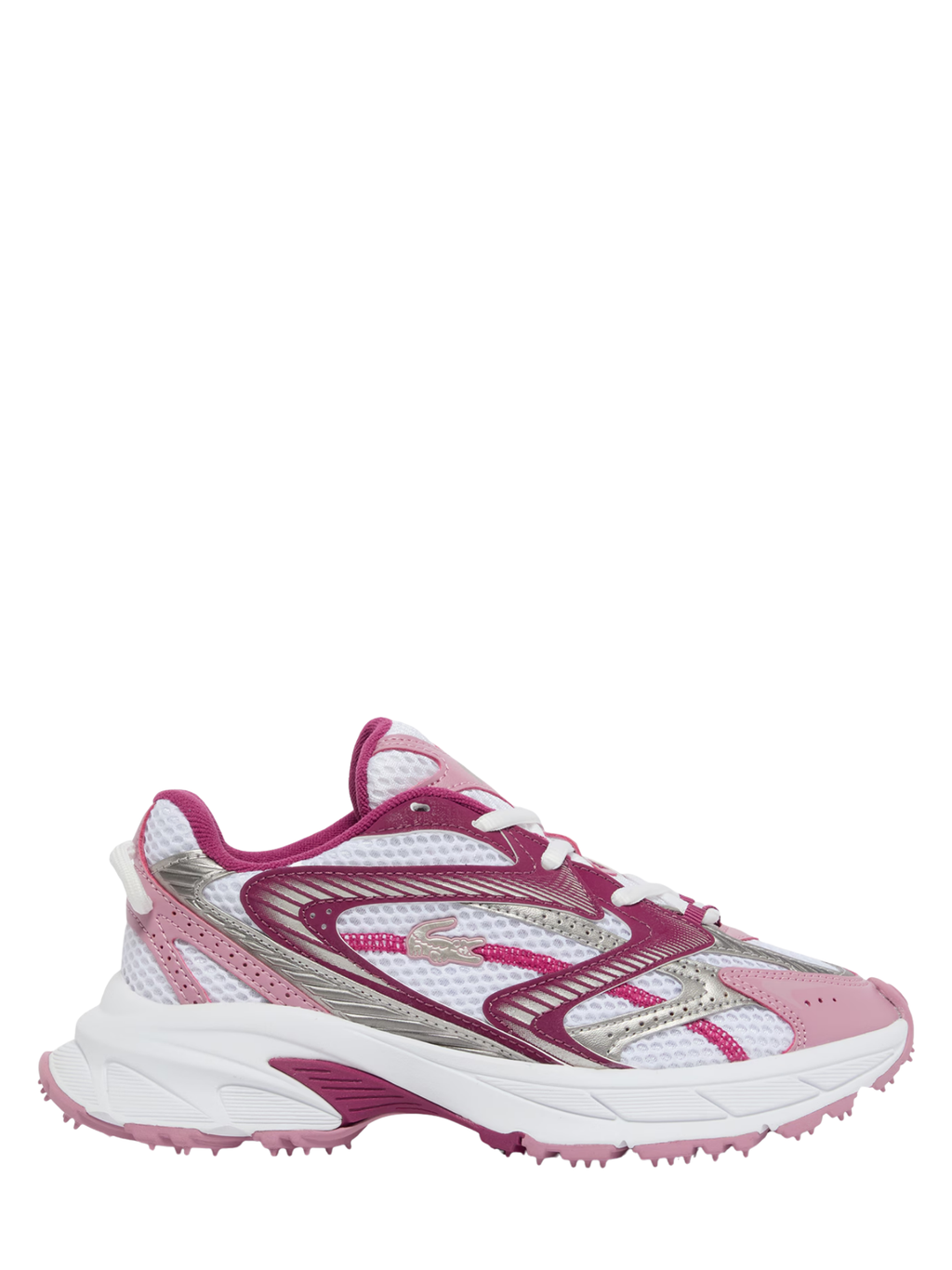 LACOSTE WOMEN L003 Neo Shot Sneakers White/Dark Purple