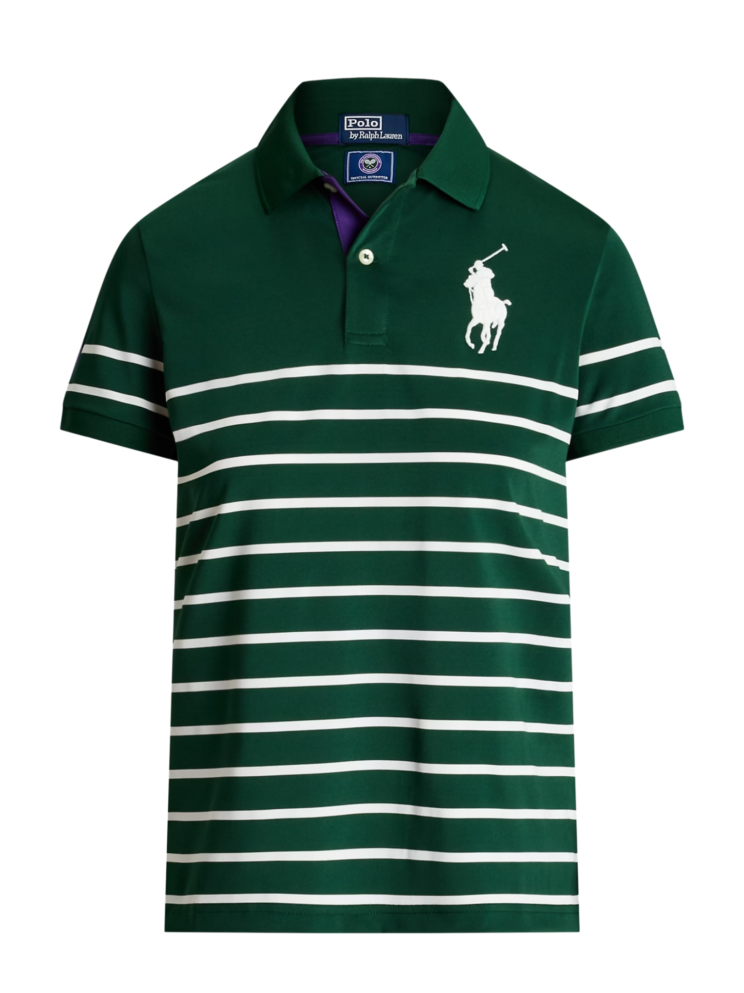 RALPH LAUREN WOMEN Wimbledon Tailored Fit Greensperson Polo Northwest Pine/White