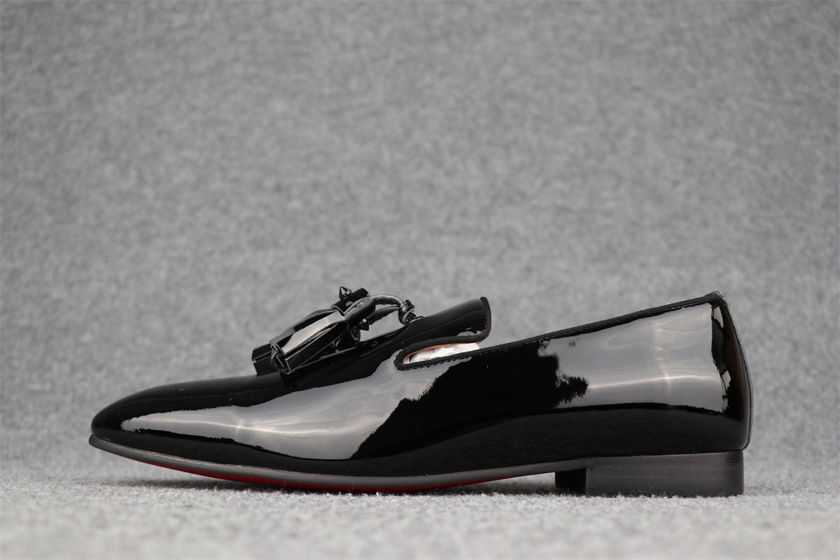 CL Dandelion Tassel Loafers ‘Black Patent Leather'