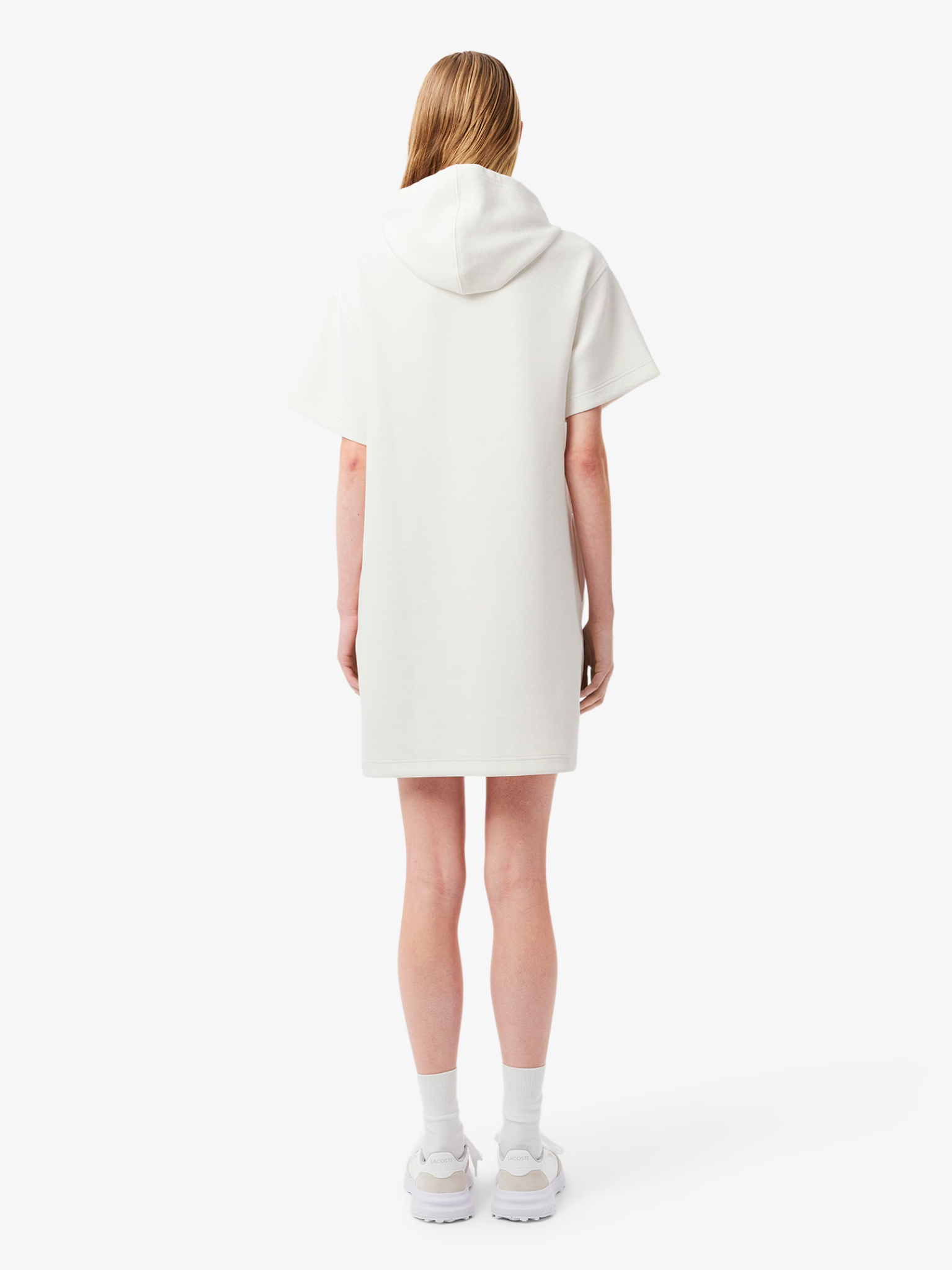 LACOSTE WOMEN Hooded Piqué Dress White
