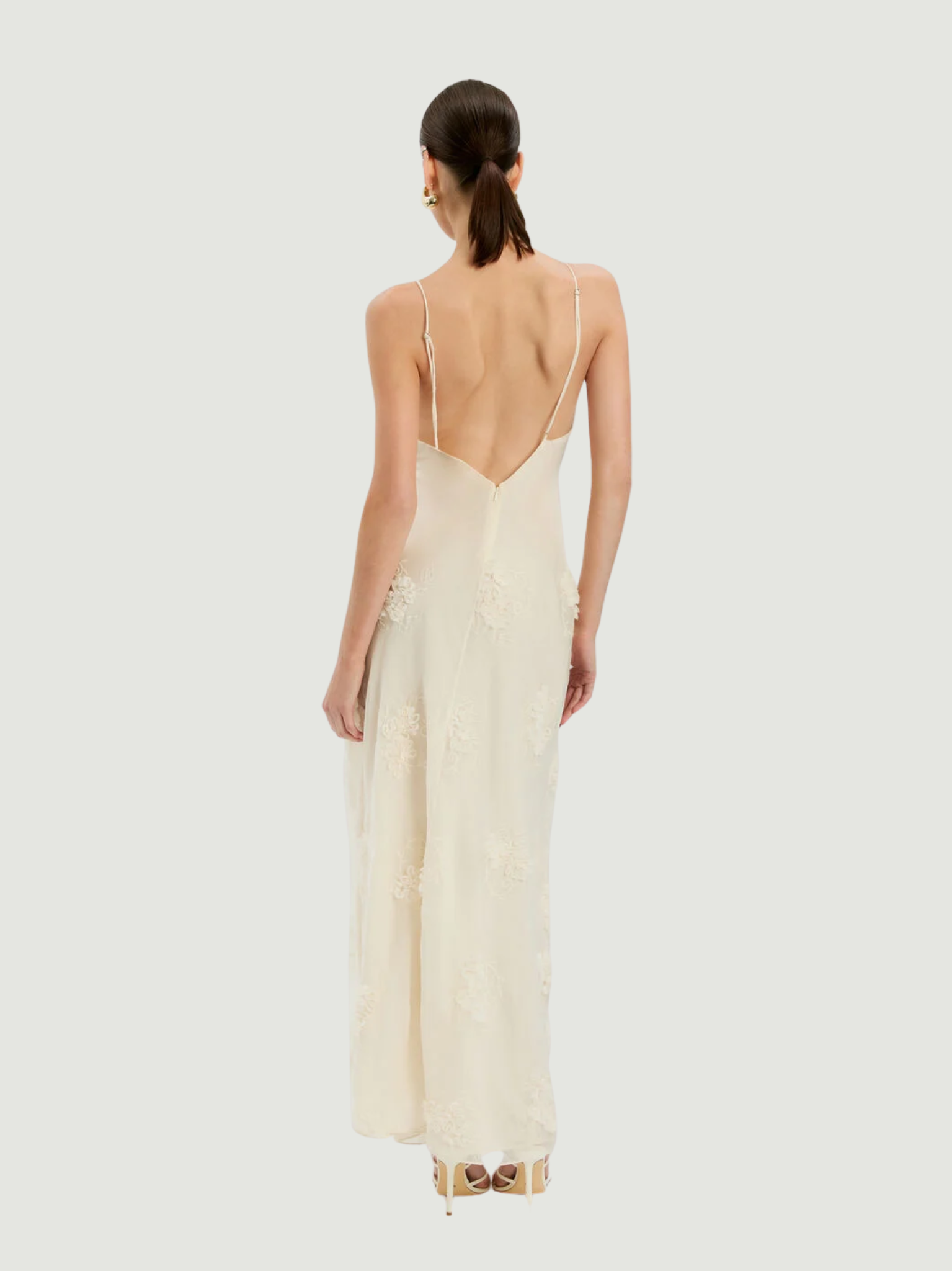 BARDOT WOMEN Romaya V Neck Maxi Dress Ivory