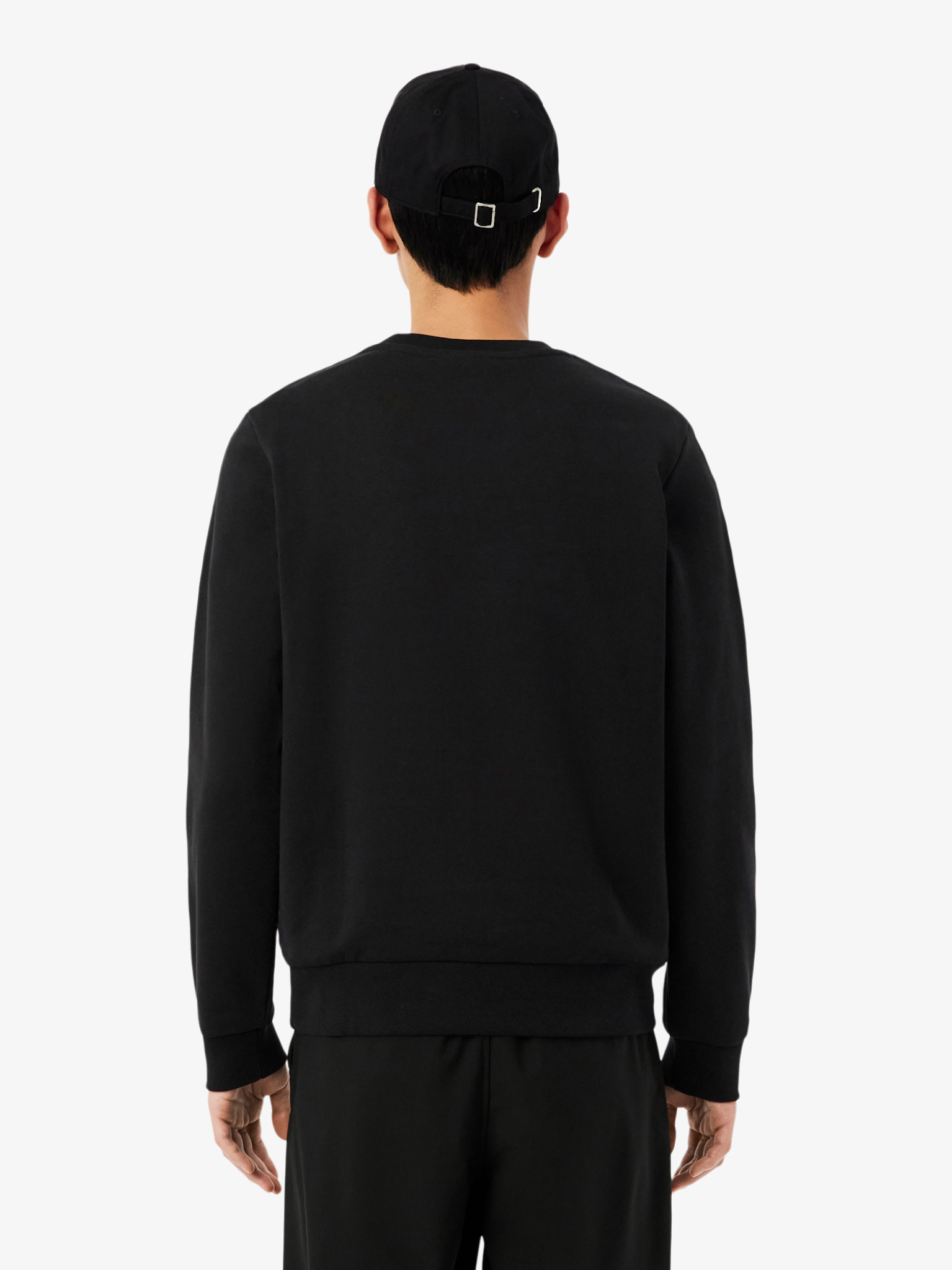 LACOSTE Stripe Band Fleece Sweatshirt Black