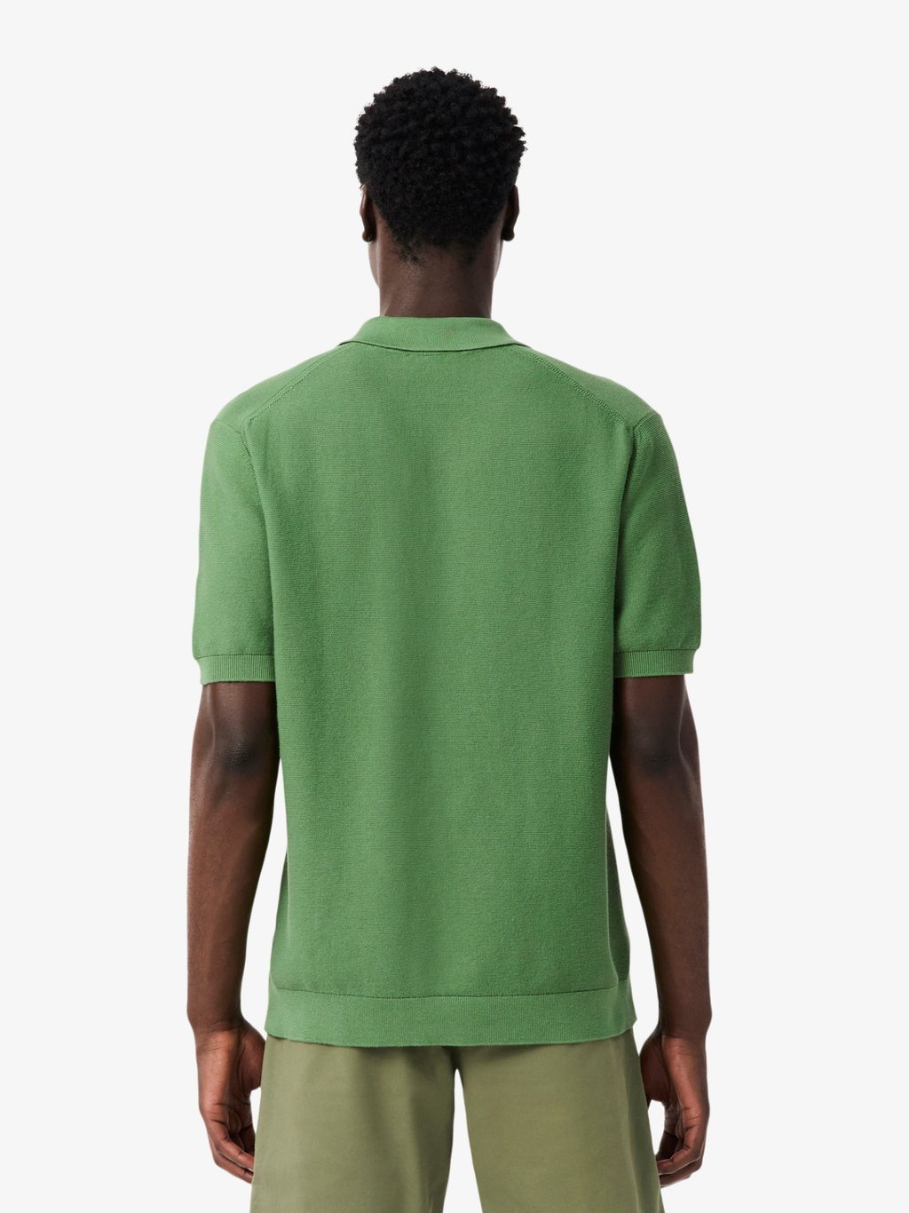 LACOSTE Classic Fit Knitted Polo Shirt Lime Green