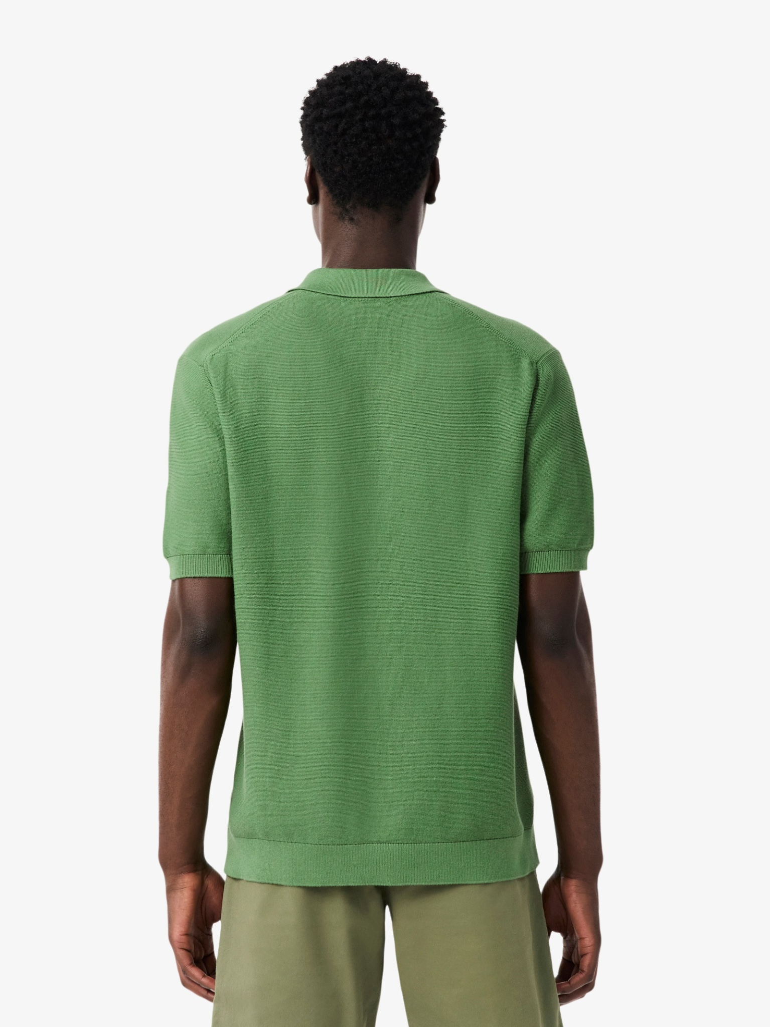 LACOSTE Classic Fit Knitted Polo Shirt Lime Green