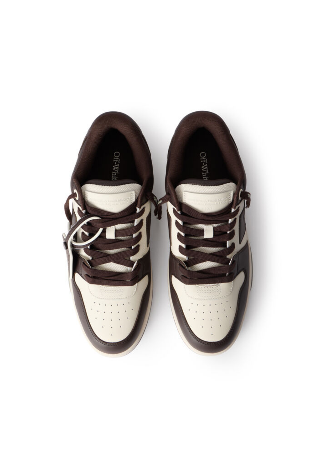 OFF WHITE MENS Out Of Office Sneakers Chocolate/Cream