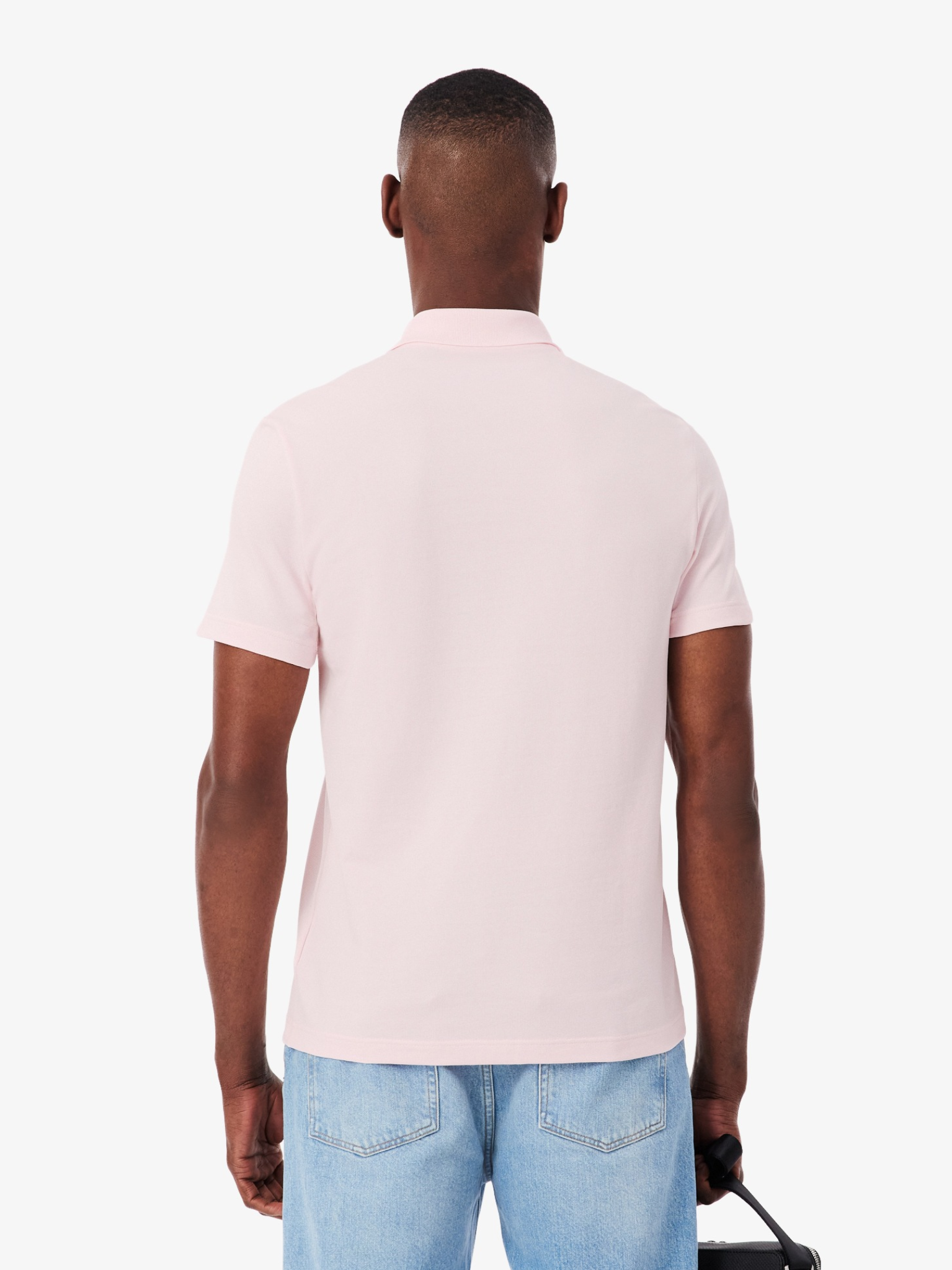 LACOSTE Regular Fit Cotton Blend Polo Shirt Light Pink