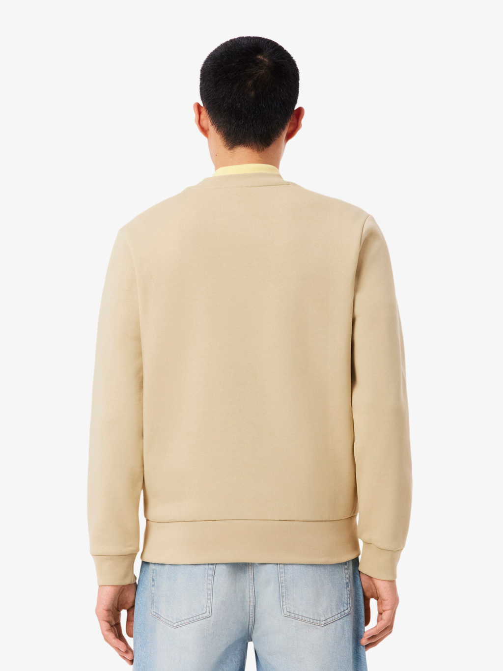 LACOSTE Fleece Crew Neck Sweatshirt Beige