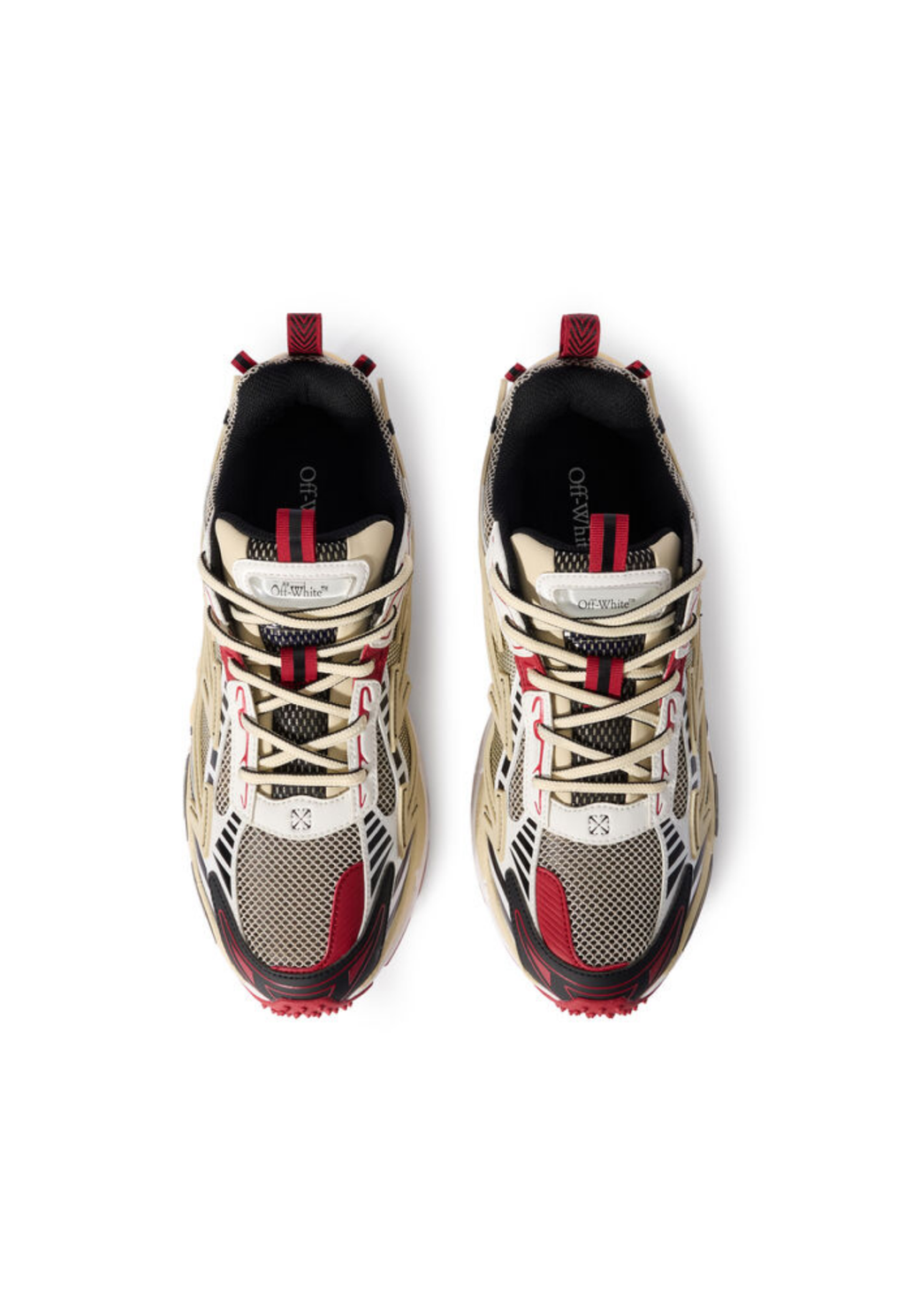 OFF WHITE MENS Be Right Back Sneakers Sand/Red