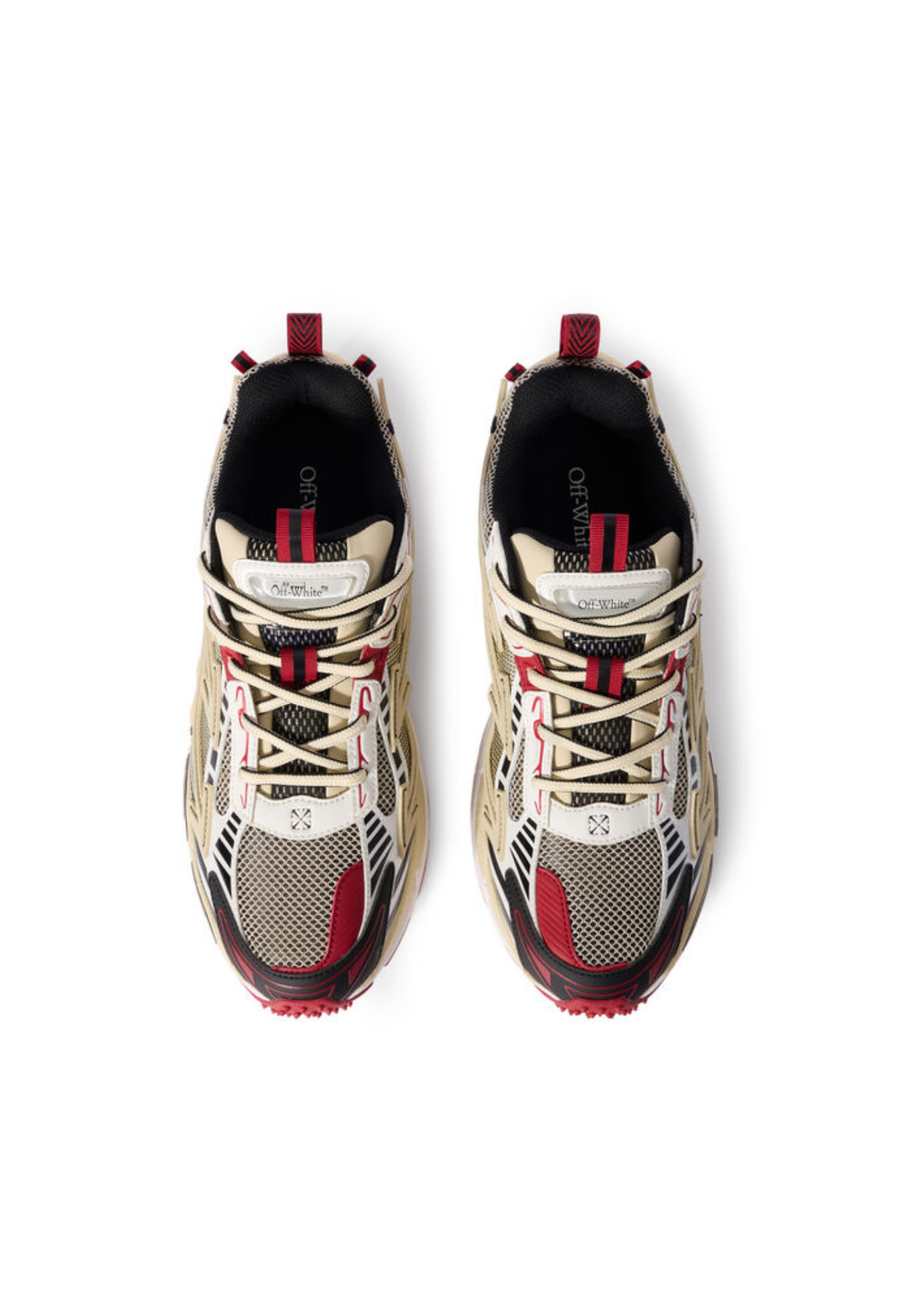 OFF WHITE MENS Be Right Back Sneakers Sand/Red
