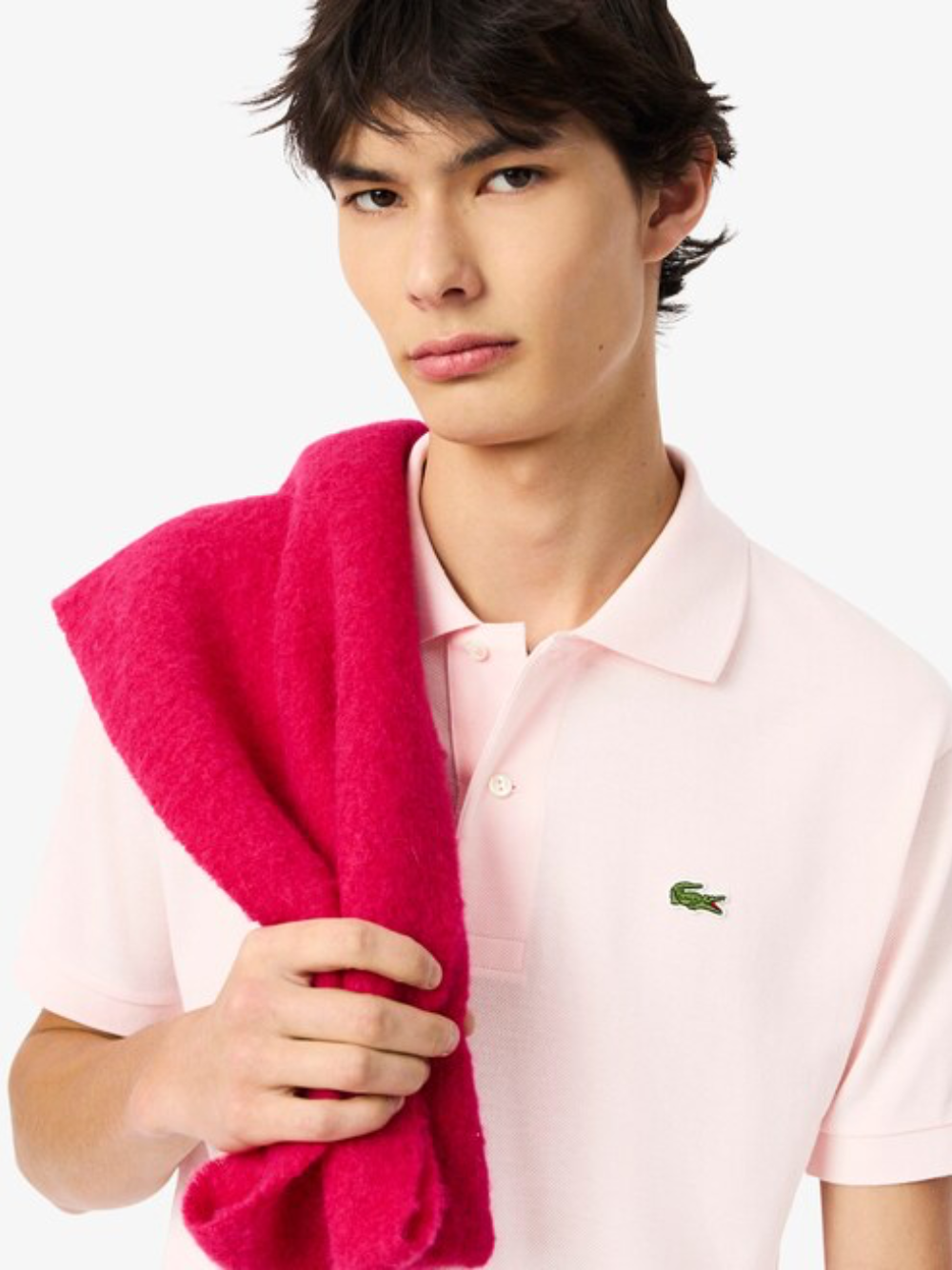 LACOSTE Classic Fit L.12.12 Original Polo Shirt Light Pink