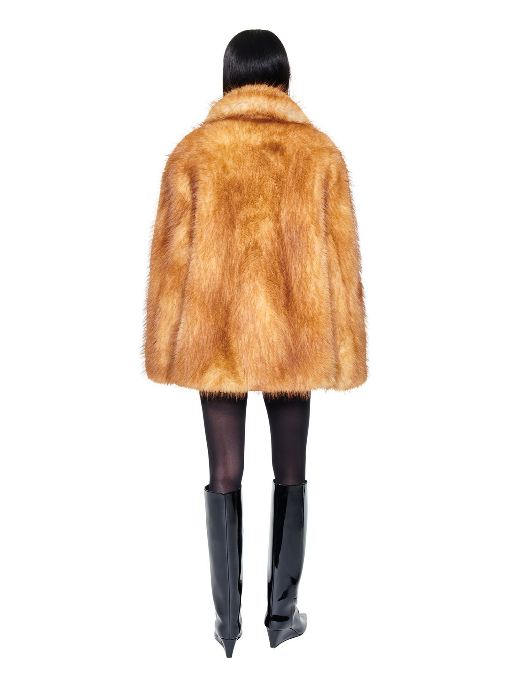 STAND STUDIO WOMEN Janice Faux Fur Jacket Natural Brown